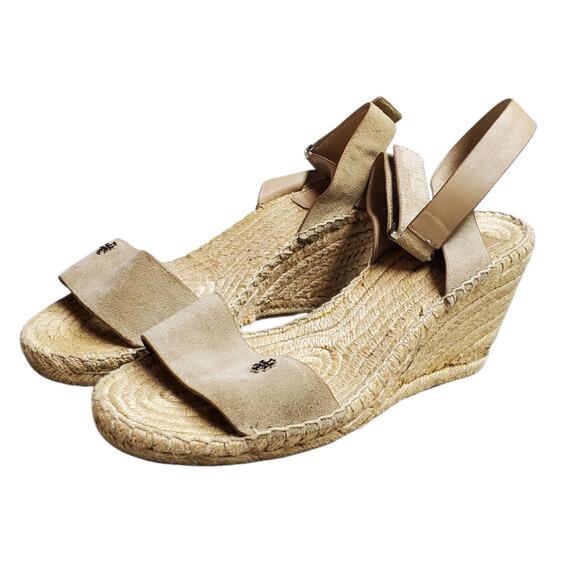 Tory Burch Bima 2 Espardilles Wedge Sandals Tan - Size 8 - Picture 4 of 9
